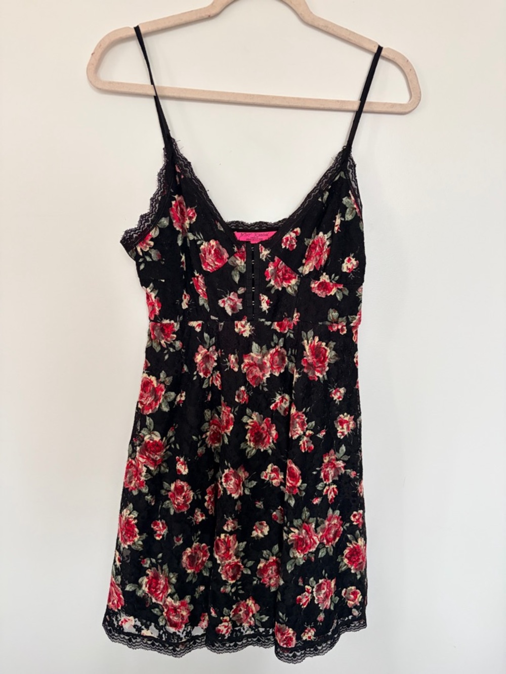 Betsey Johnson x Urban Outfitters black floral lace dress - Medium